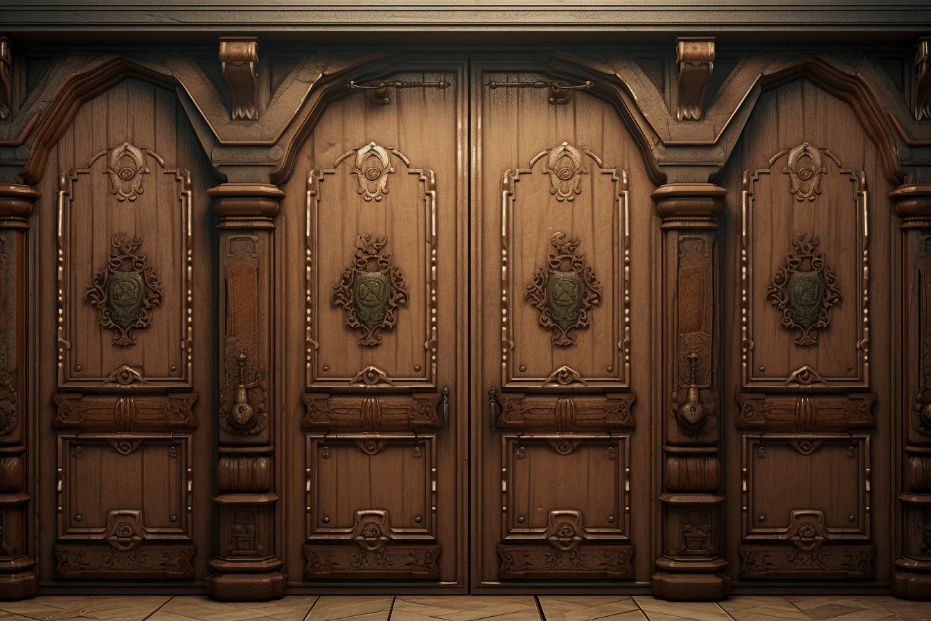 3d render door by martinspix, classical, historical genre scenes, texture-rich