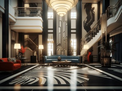 3D Image Of A Luxurious Lobby In The Style Of 20