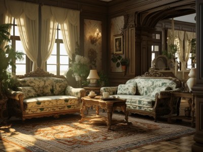 3D Model For A Victorian Living Room