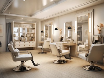 3D Rendering Of A Hair Salon