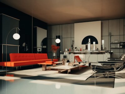 3D Rendering Of Room And Sofa In Futurist Living Room By Dsquared