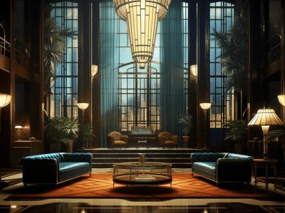 Art Deco Decor In An Elegant Living Room