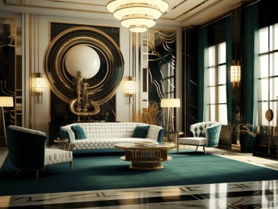 Art Deco Living Room Interior Design