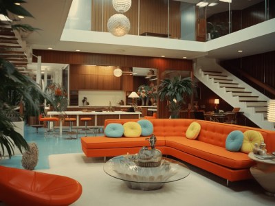 Bright Orange Couch