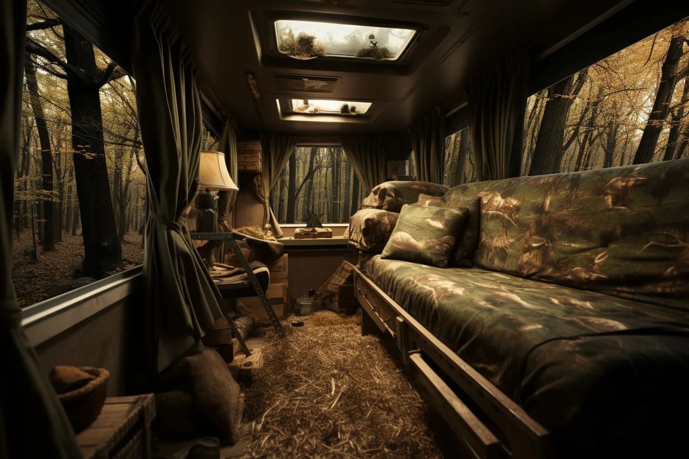 Truck is a military vehicle, atmospheric woodland imagery, realistic interiors, hasselblad h6d-400c, studyplace, wildlife art with a satirical twist, scoutcore, uniformly staged images