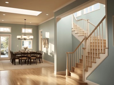 Dining Room And A Staircase