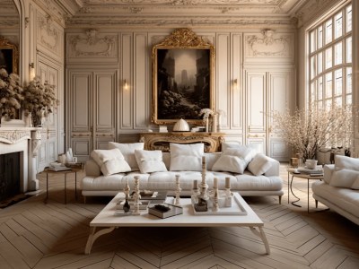 Elegant Living Room Painted In White