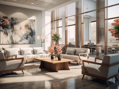 Elegant Lobby With Furniture