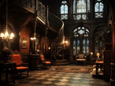 Fancy Interior Of A Gothiclooking Room