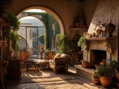 Fireplace On A Sunny Day