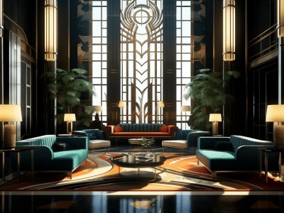 Great Gatsby Living Room Design For A Lobby
