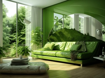 Green Interior, Green Sofa