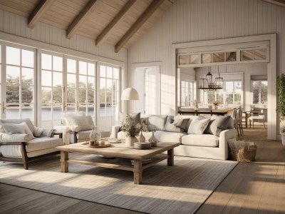Image Of A Lake View Living Area