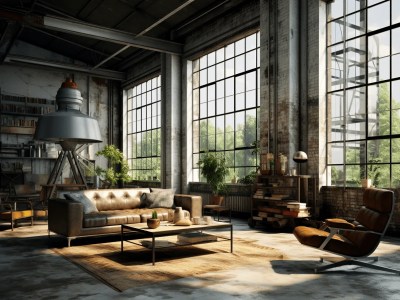 Industrial Loft Inspired Living Room