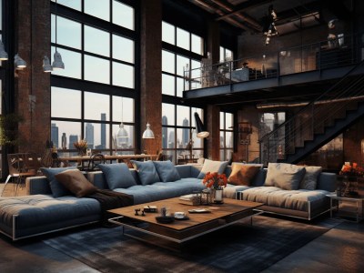 Industrial Loft Living Room
