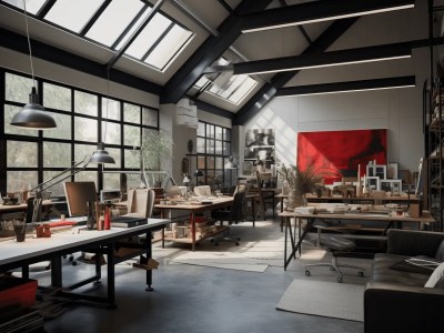 Industrial Style Studio With Lots Of Windows