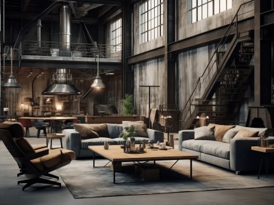 Industrial Warehouse Living Room