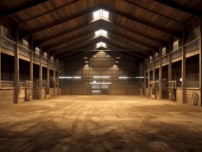 Inside Of A Closed Barn