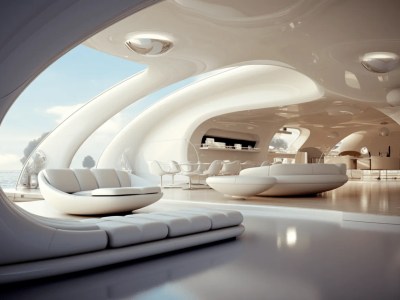 Interior Of An Futuristic Living Room