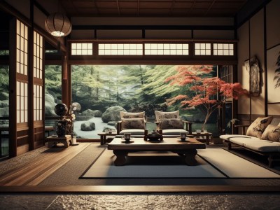 Japanese Room Decorated In A Style