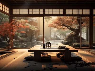 Japanese Room With A Windowsill View