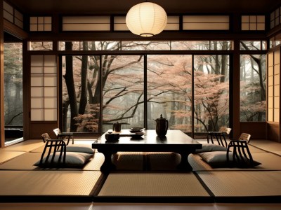 Japanese Room With Large Windows