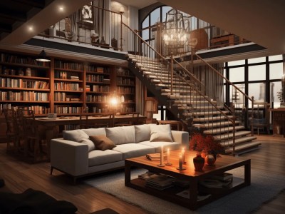Large Living Room With Lots Of Wooden Accents