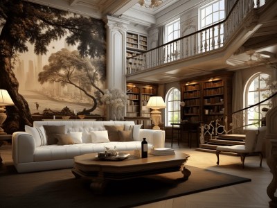 Living Room Is In A Library