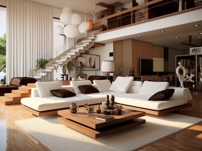 Living Room On A Staircase