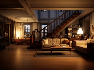 Living Room With Stairs