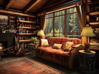 Log Cabin Living Room