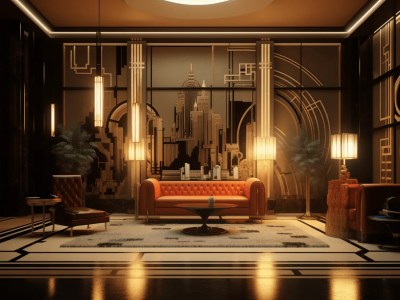 Luxury Living Room In Great Gatsby Style