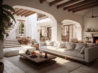 Modern, White Living Room In Andalucia