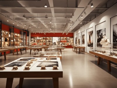 Museum Store With Tables And Pictures On It