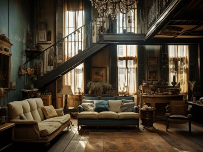 Old Fashioned Living Room Scene