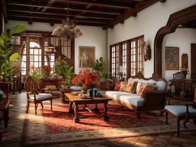 Old  Fashioned Styled Living Room