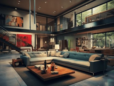 Open Modern Livingroom Concept Design