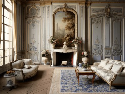 Ornately Painted Room With Art
