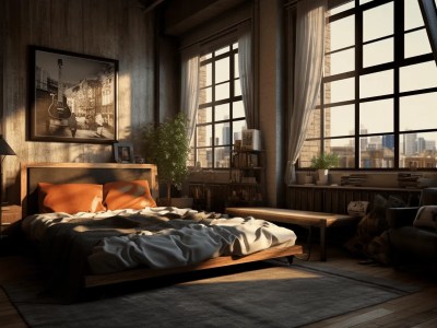 Room In A Loft With Windows On Both Sides