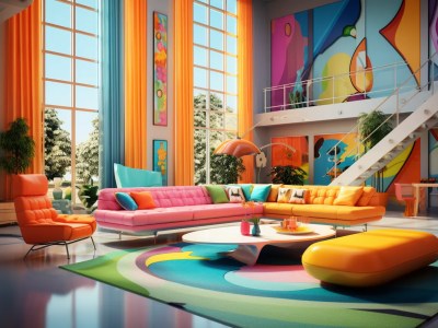 Room With Colorful Furniture