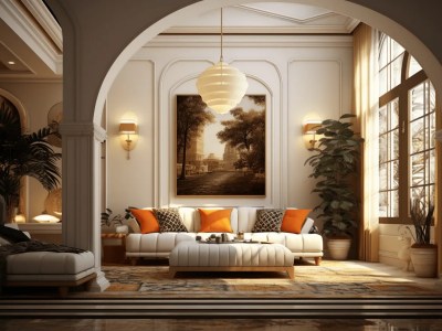 Room With Orange Accents
