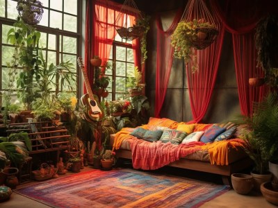 Room With Potted Plants And A Couch