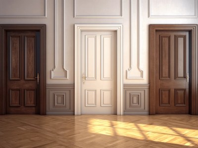 Room With Three Wooden Doors