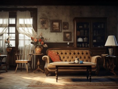 Scene Features Antique Furniture