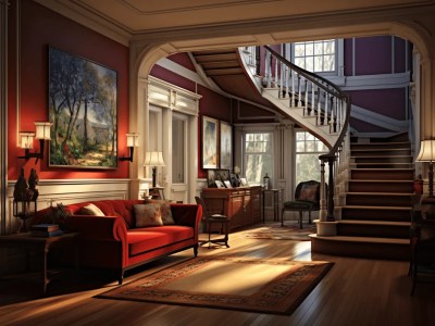 Small Picture Of A Couch And A Staircase