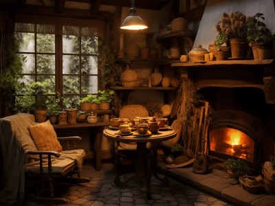 Small Room Filled With Pots
