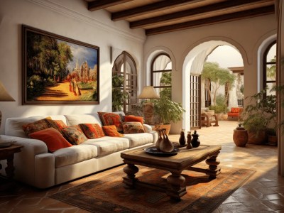 Spanish Revival Living Room  Mediterranean Homes