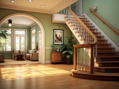 Stairs In A Living Room