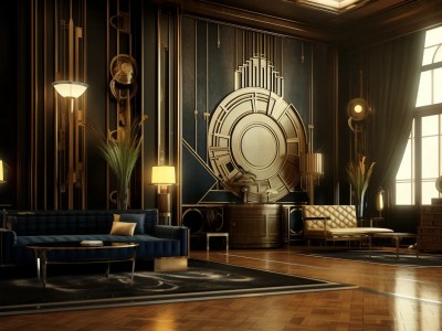 This Living Room Has An Art Deco Look
