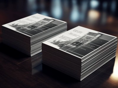 Two Business Cards Presenting Photos Of A Town On The Side